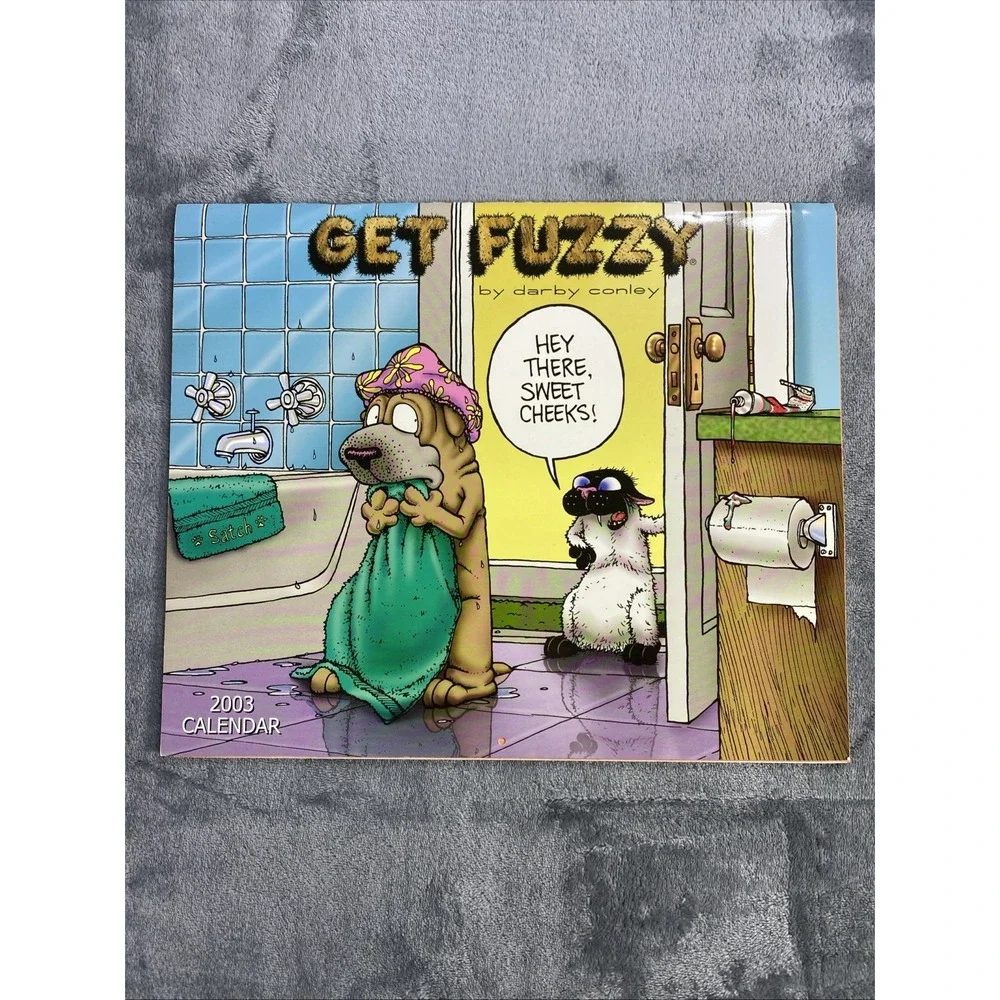 Vintage Get Fuzzy 2003 Calendar Darby Conley Comics Year of the Cat Poster NEW‎